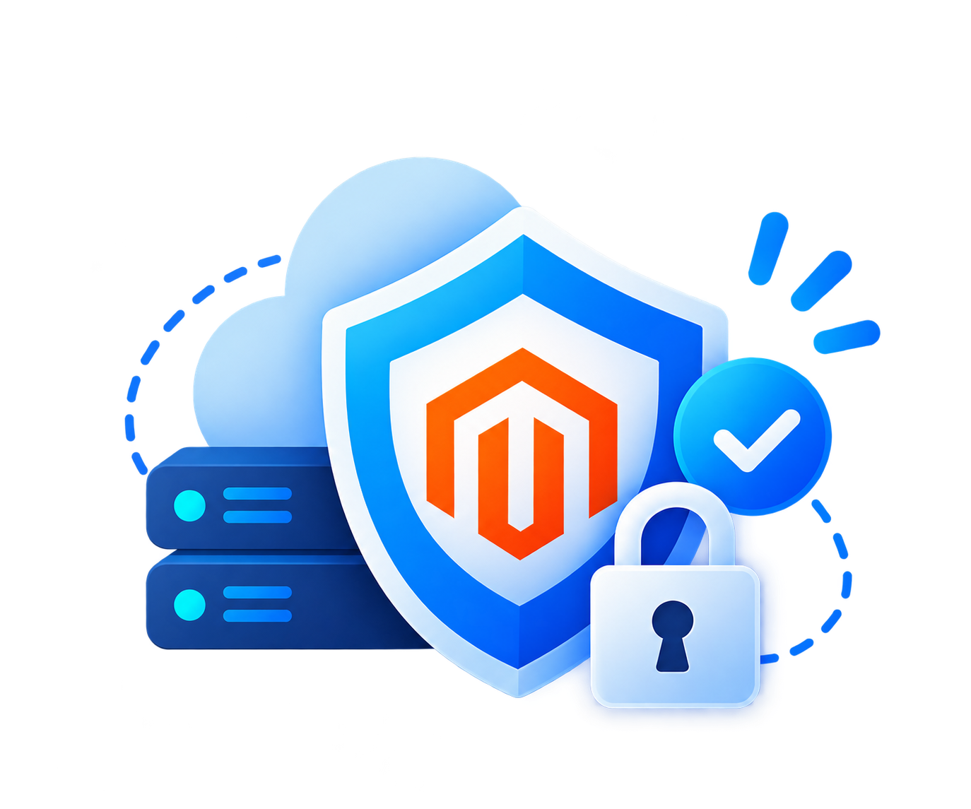 Magento security patch — Magento shield, lock, and server protection